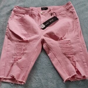 Blue Topic NWT stretch Distressed Bermuda Shorts Size XL